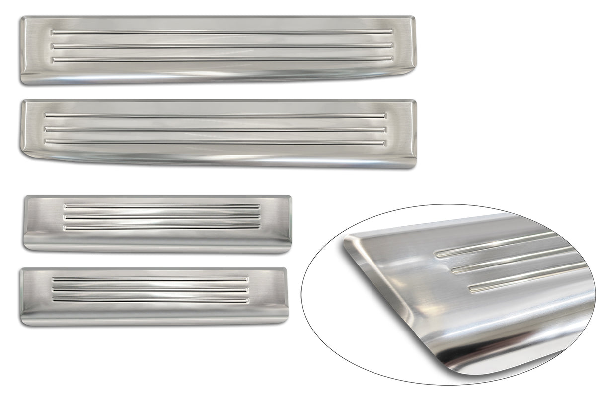 Protector umbral de puertas en relieve DACIA DUSTER plata