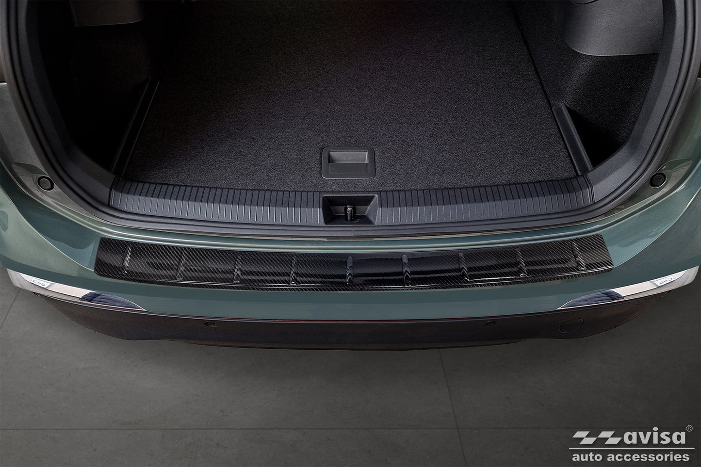 protector de parachoques trasero VW TIGUAN negro 2024+ fibra de carbono