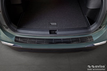 protector de parachoques trasero VW TIGUAN negro 2024+ fibra de carbono