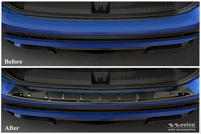 protector de parachoques trasero AUDI Q6 e-tron negro / negro espejo