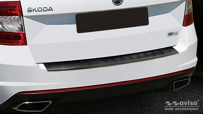 protector de parachoques trasero SKODA OCTAVIA combi negro 2013-19