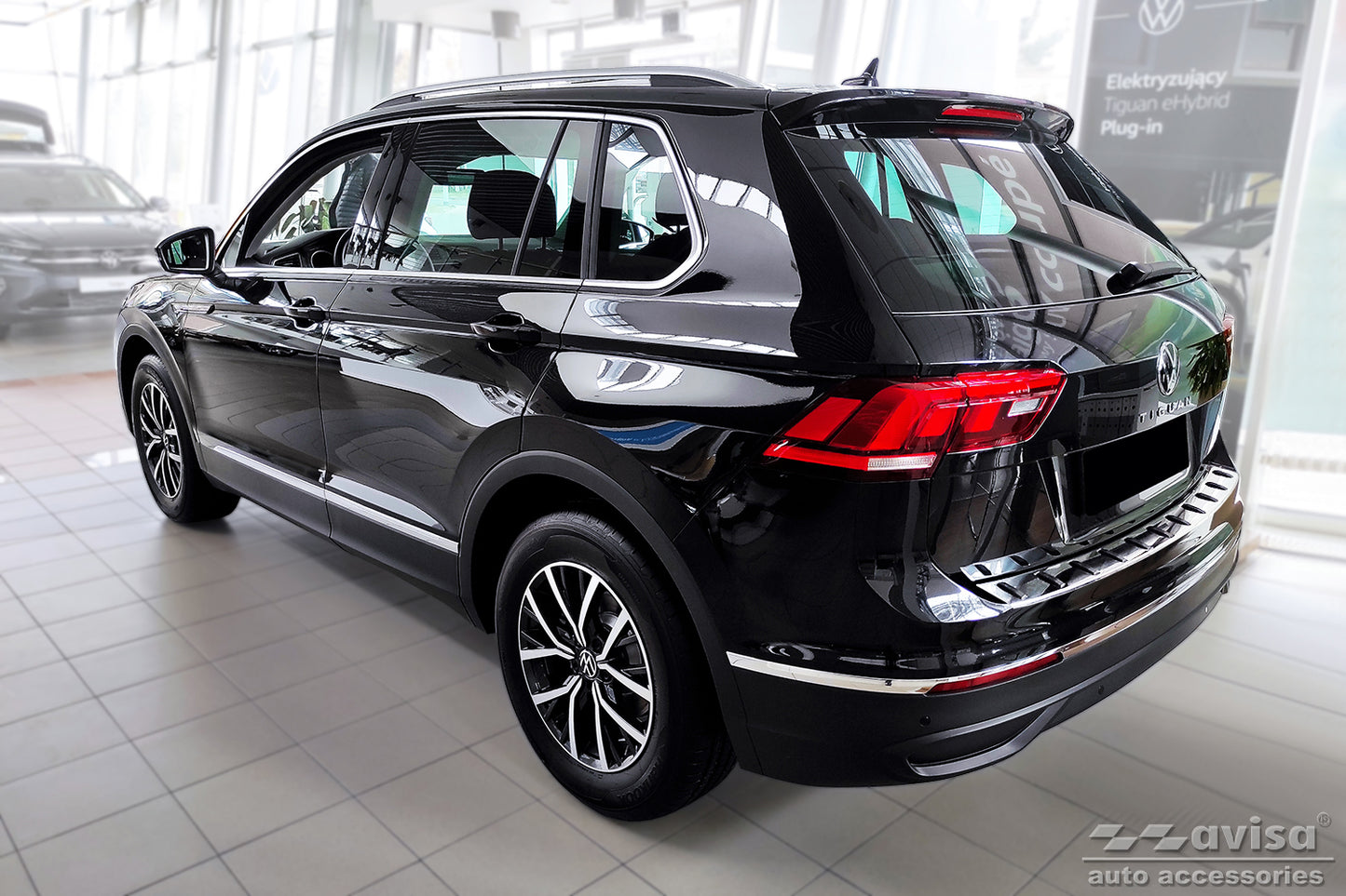 protector de parachoques trasero VW TIGUAN ALLSPACE plata