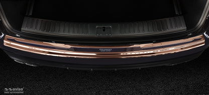 protector de parachoques trasero PORSCHE CAYENNE cobre espejo, cobre fibra de carbono