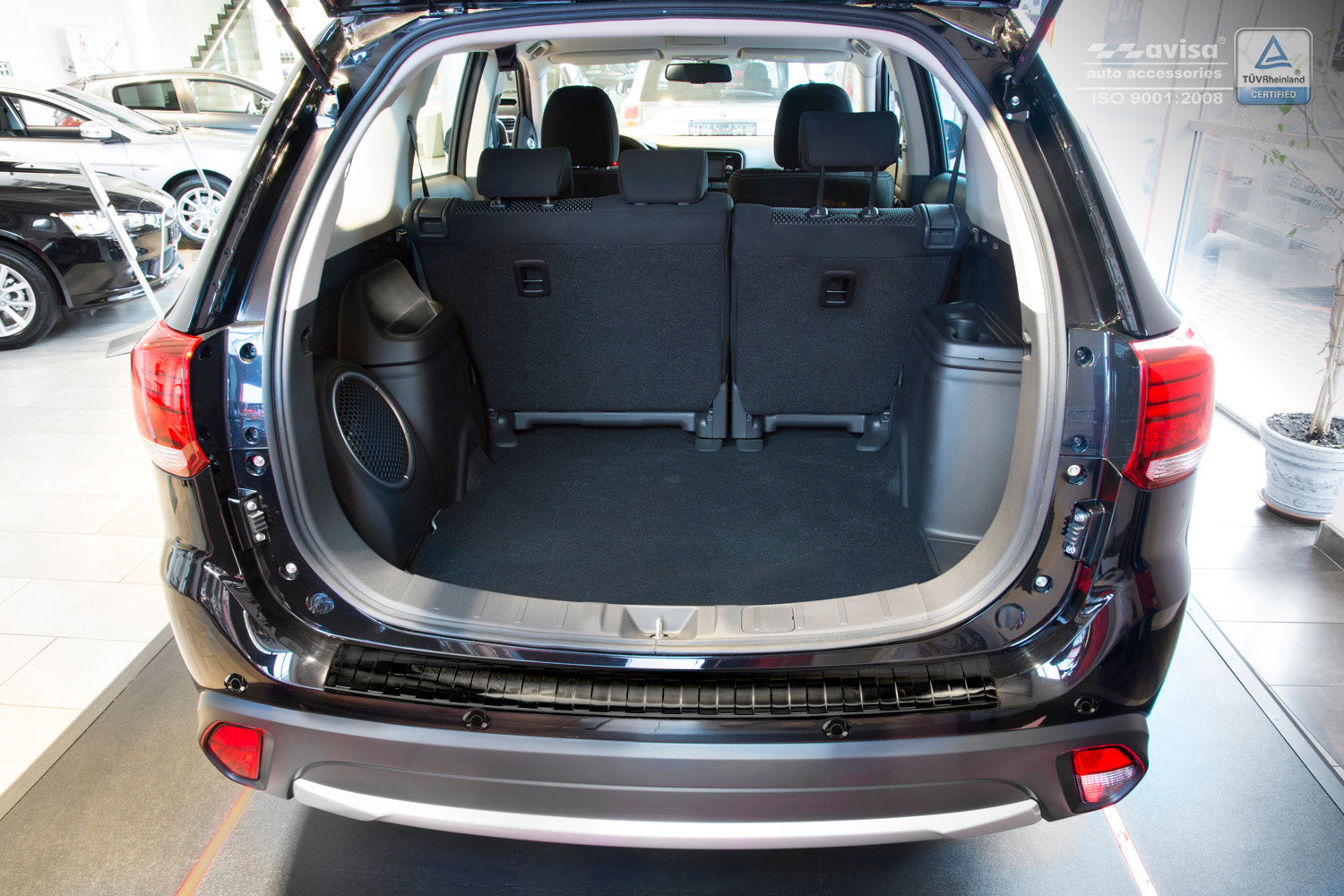 protector de parachoques trasero MITSUBISHI OUTLANDER negro