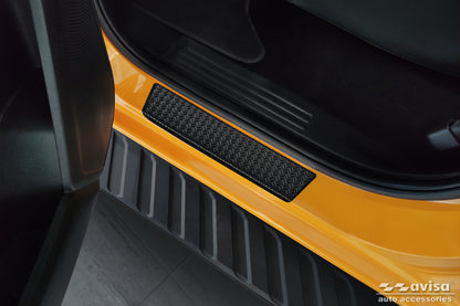 Protector umbral de puertaspatrón grano VW AMAROK negro mate