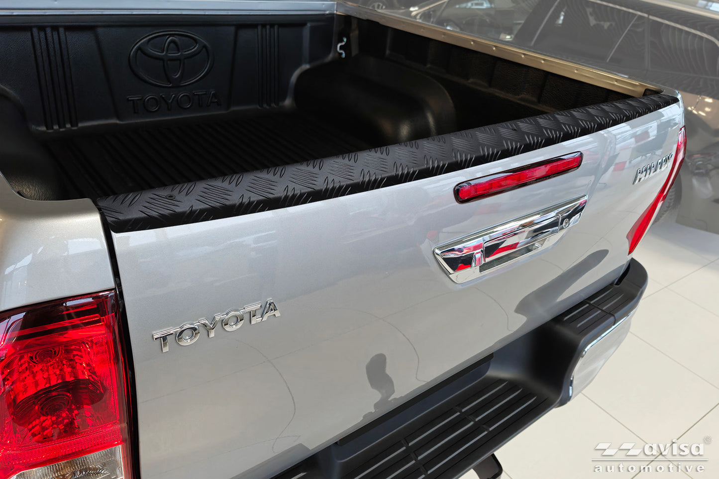 protector del borde del portón traseroTOYOTA HILUX negro