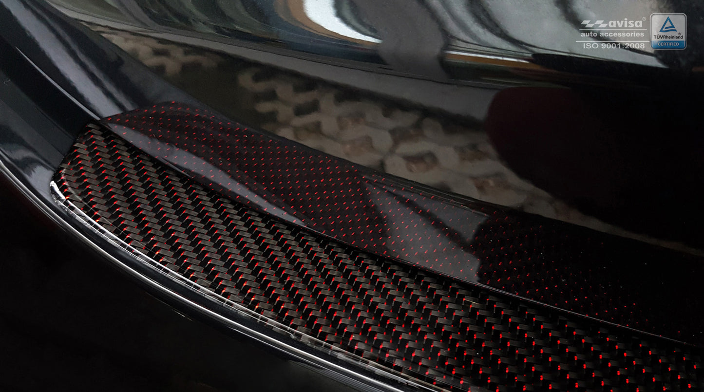 protector de parachoques trasero MERCEDES CLASE E W213 rojo / negro