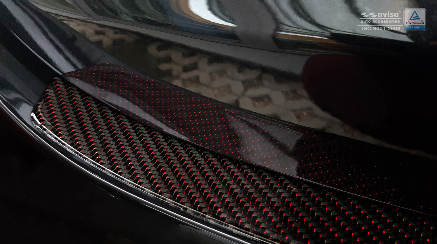 protector de parachoques trasero MERCEDES CLASE E W213 rojo / negro