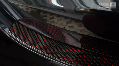 protector de parachoques trasero MERCEDES CLASE E W213 rojo / negro