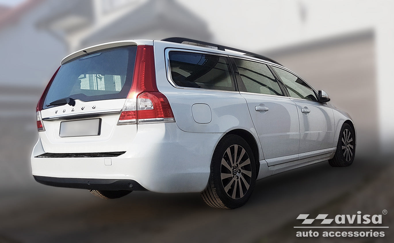 protector de parachoques trasero VOLVO V70 negro espejo