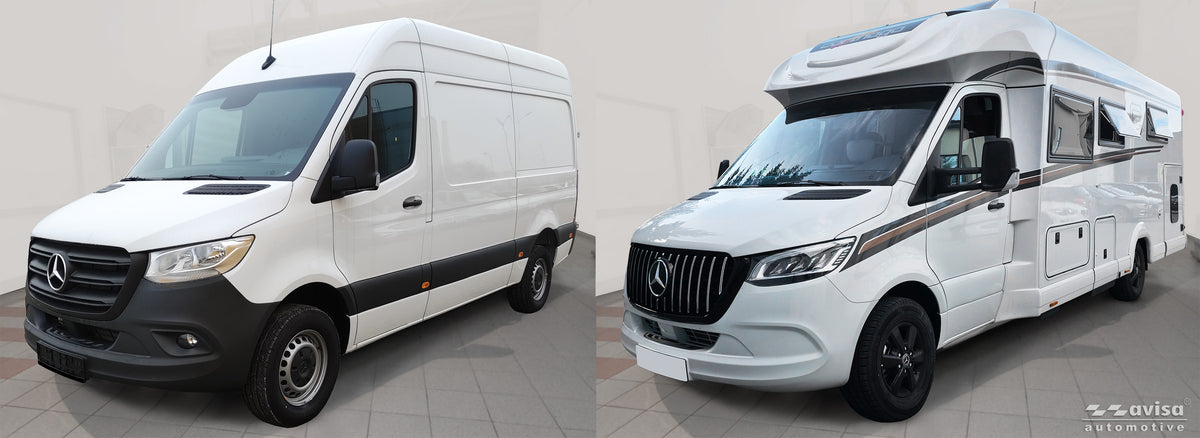embellecedor del portavasos MERCEDES SPRINTER negro espejo