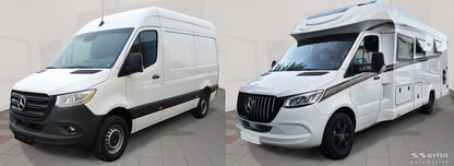 embellecedor del portavasos MERCEDES SPRINTER negro espejo