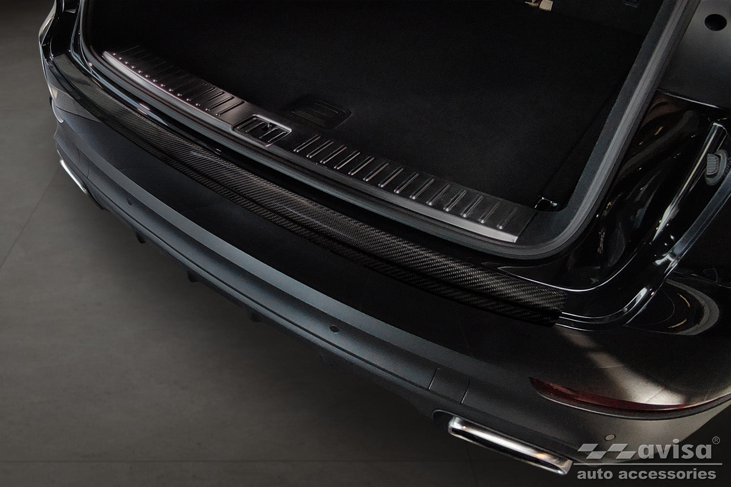 protector de parachoques trasero PORSCHE CAYENNE negro