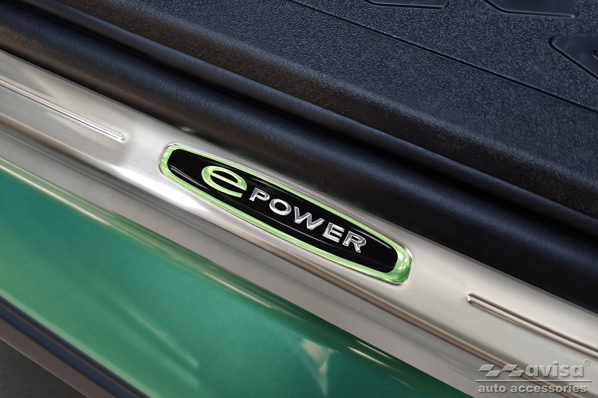 Protector umbral de puertas blue ''E- POWER'' VW ID BUZZ plata