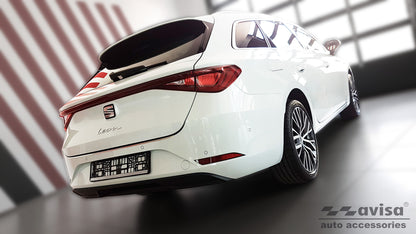 protector de parachoques trasero SEAT LEON Sportstourer negro