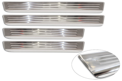 Protector umbral de puertas en relieve RENAULT KANGOO plata satinado
