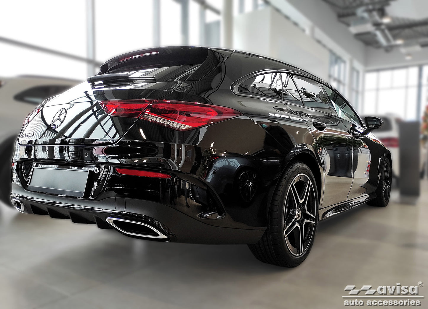 protector de parachoques trasero MERCEDES CLA SHOOTNG BRAKE negro