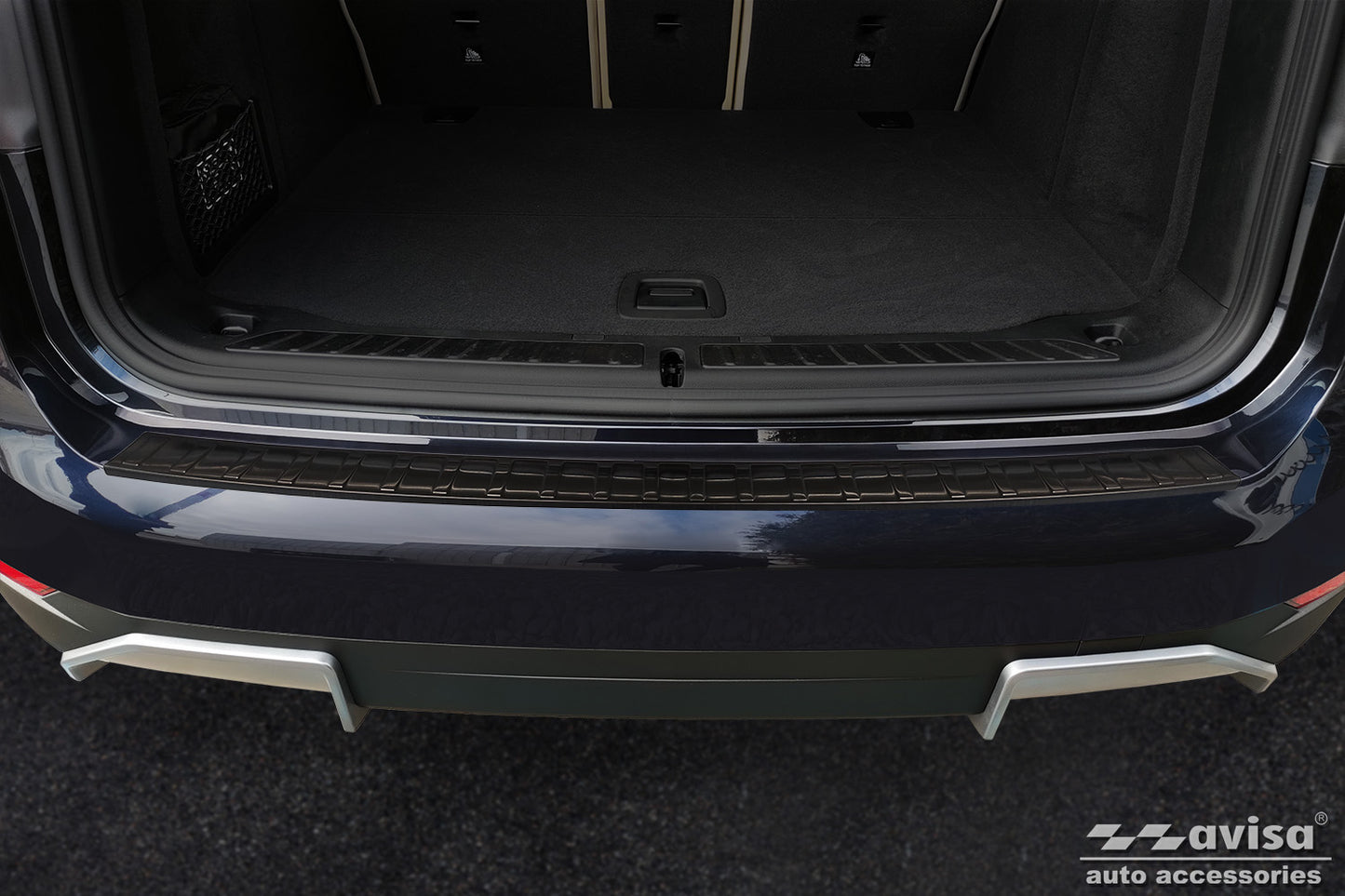 protector de parachoques trasero BMW iX3 (G08) negro