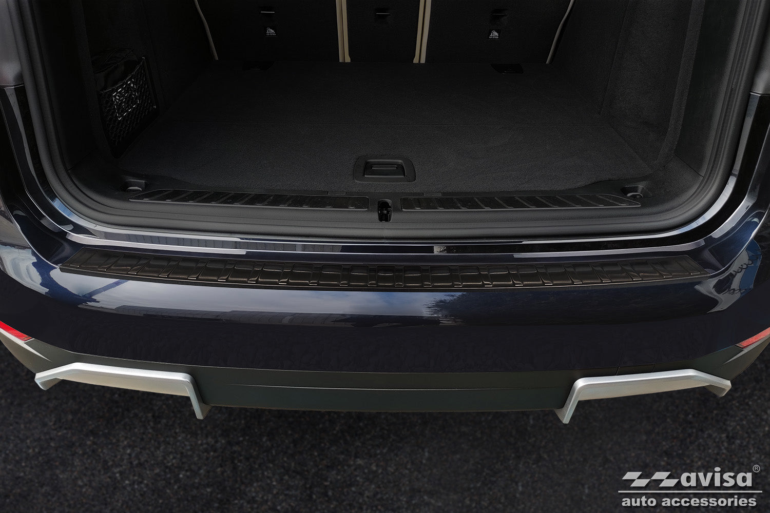 protector de parachoques trasero BMW iX3 (G08) negro