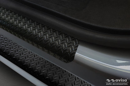 Protector umbral de puertas patrón grano FORD TRANSIT CUSTOM negro mate