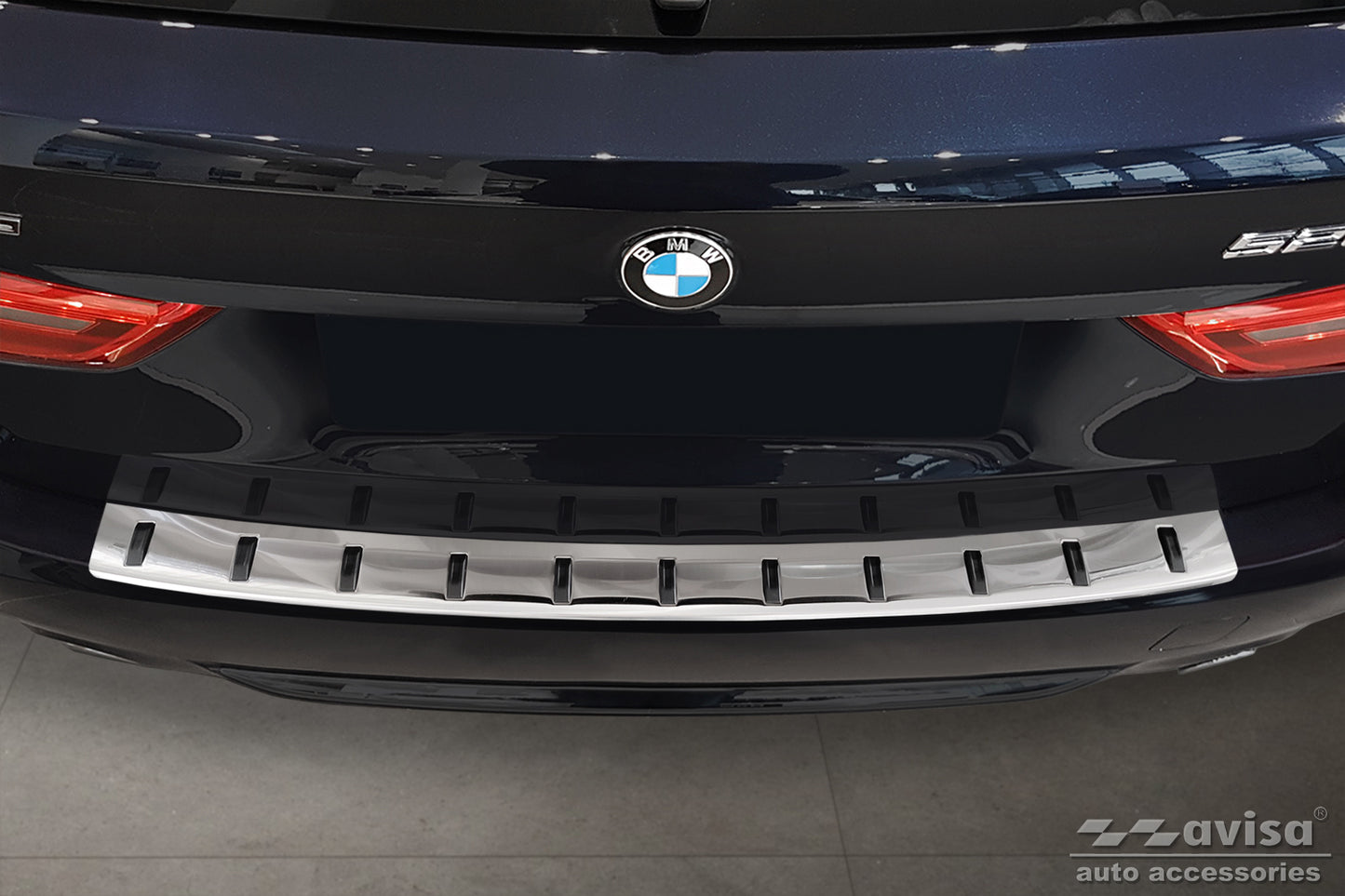 protector de parachoques trasero BMW 5 G31 touring plata