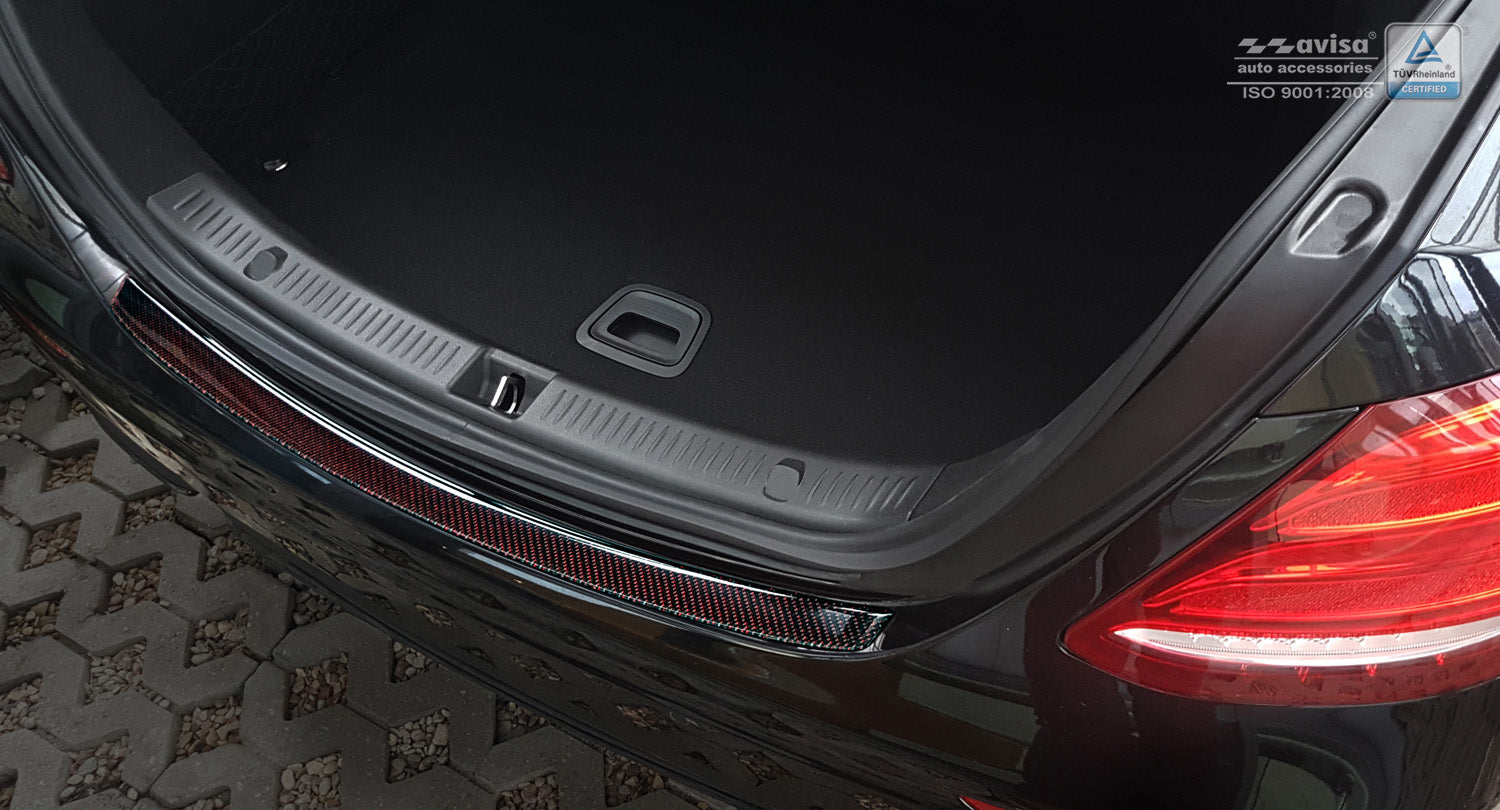 protector de parachoques trasero MERCEDES CLASE E W213 rojo / negro