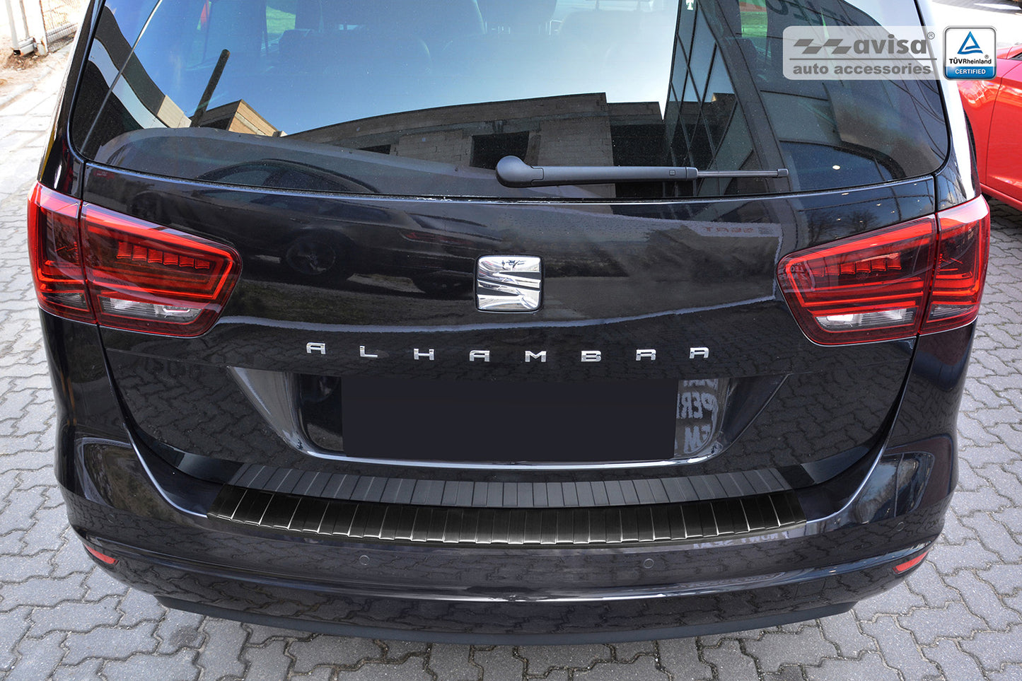 protector de parachoques trasero SEAT ALHAMBRA negro