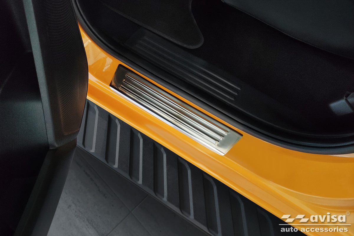 Protector umbral de puertas en relieve FORD RANGER plata