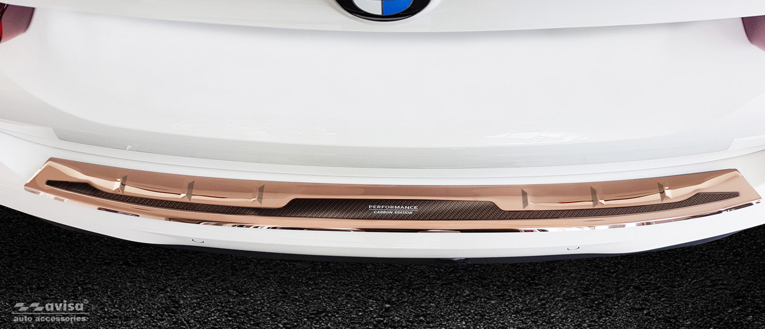 protector de parachoques trasero "Performance"BMW X3 G01 M-pak cobre espejo, cobre fibra de carbono