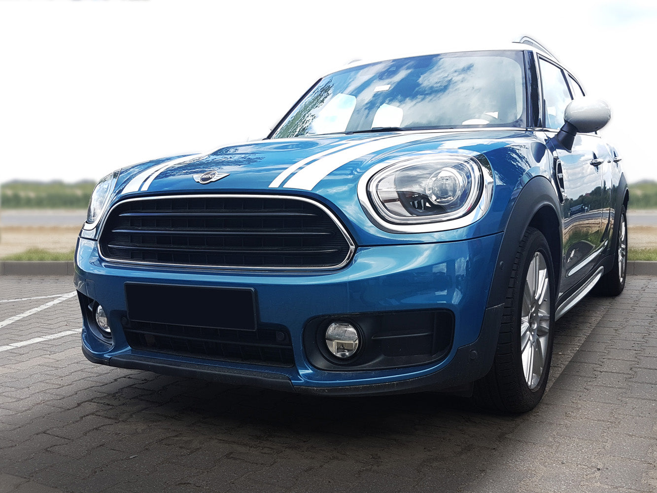 protector de parachoques trasero MINI COUNTRYMAN F60 crossover negro espejo