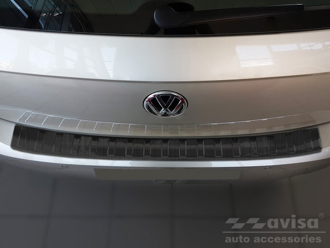 protector de parachoques trasero VW POLO hatchback negro