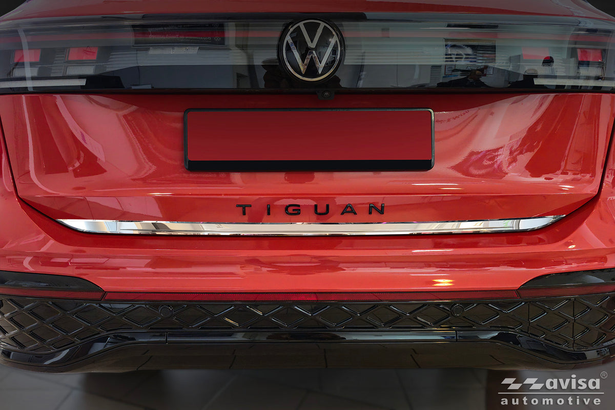 cubierta decorativa del portón trasero del VW TIGUAN plata espejo