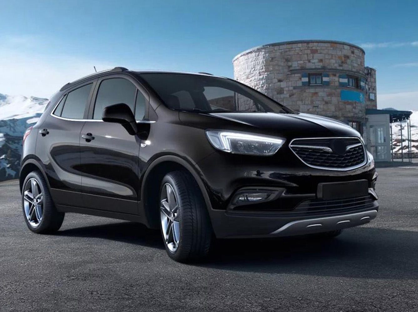 protector de parachoques trasero OPEL MOKKA X plata espejo