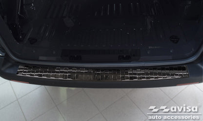 protector de parachoques trasero VW TRANSPORTER T5 Multivan negro espejo
