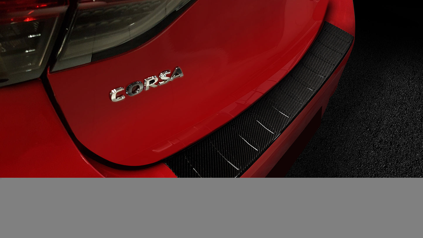 protector de parachoques trasero OPEL CORSA F negro