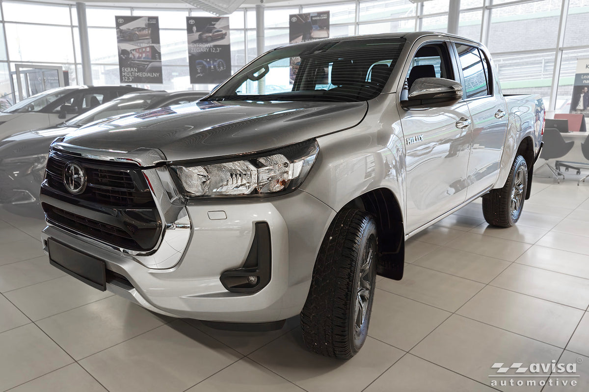 Protector umbral de puertas TOYOTA HILUX plata satinado