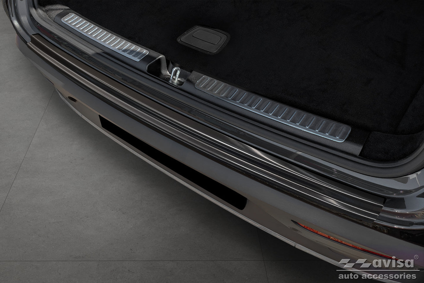 protector de parachoques trasero VW TRANSPORTER T6 negro acero