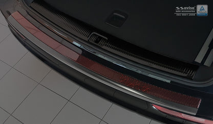 protector de parachoques trasero AUDI Q5 negro acero, rojo fibra de carbono