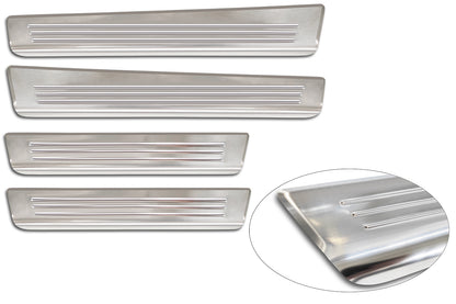 Protector umbral de puertas en relieve FORD TURNEO COURER plata satinado