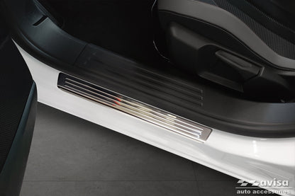 Protector umbral de puertas OPEL MOKKA plata satinado