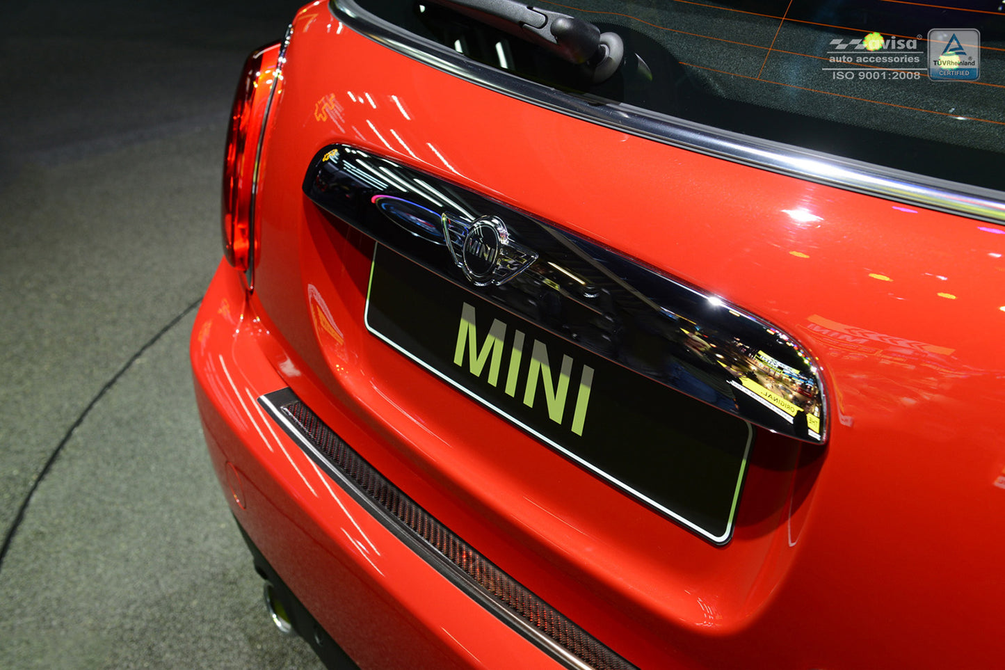 protector de parachoques trasero MINI COOPER negro acero rojo&negro fibra de carbono