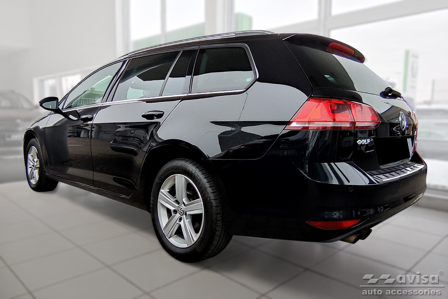 protector de parachoques trasero VW GOLF Variant/Alltrack plata