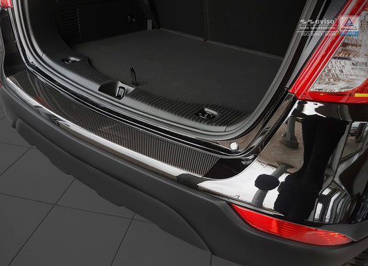 protector de parachoques trasero OPEL MOKKA X negro fibra de carbono