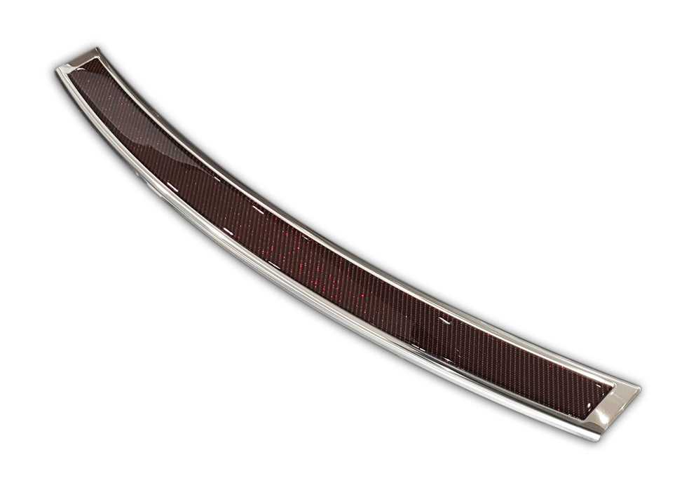 protector de parachoques trasero BMW X5 F15 espejo acero, rojo fibra de carbono