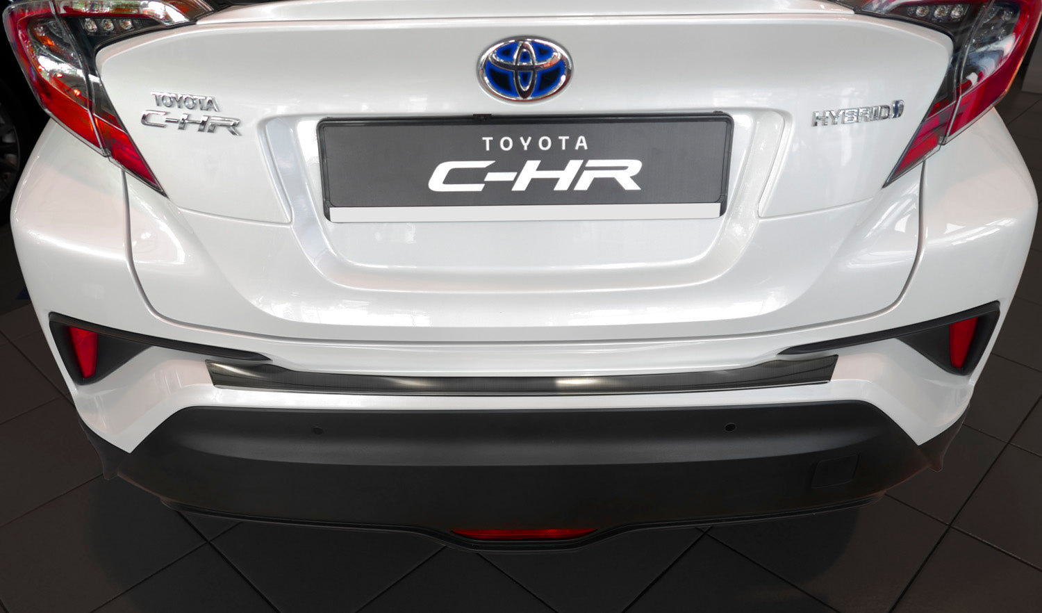 protector de parachoques trasero TOYOTA C-HR crossover negro