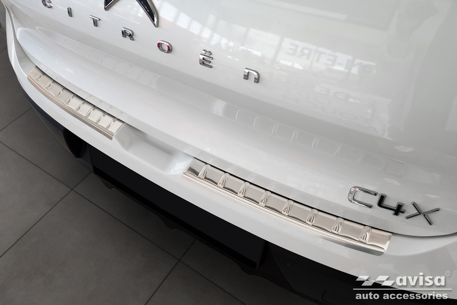 protector de parachoques trasero 2 piezas CITROEN C4X plata