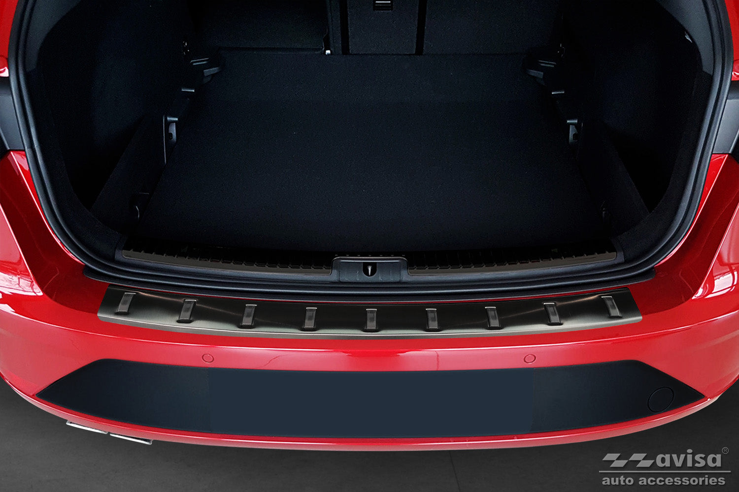 protector de parachoques trasero SEAT LEON (5F) negro