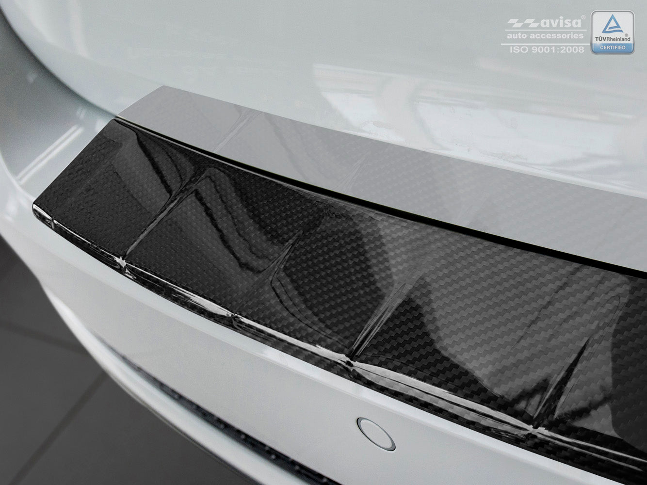 protector de parachoques trasero AUDI A4 B9 avant negro 2015+