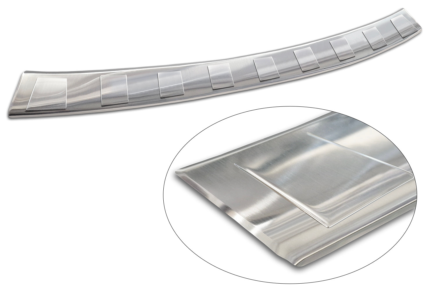 protector de parachoques trasero FORD TRANSIT COURER plata satinado