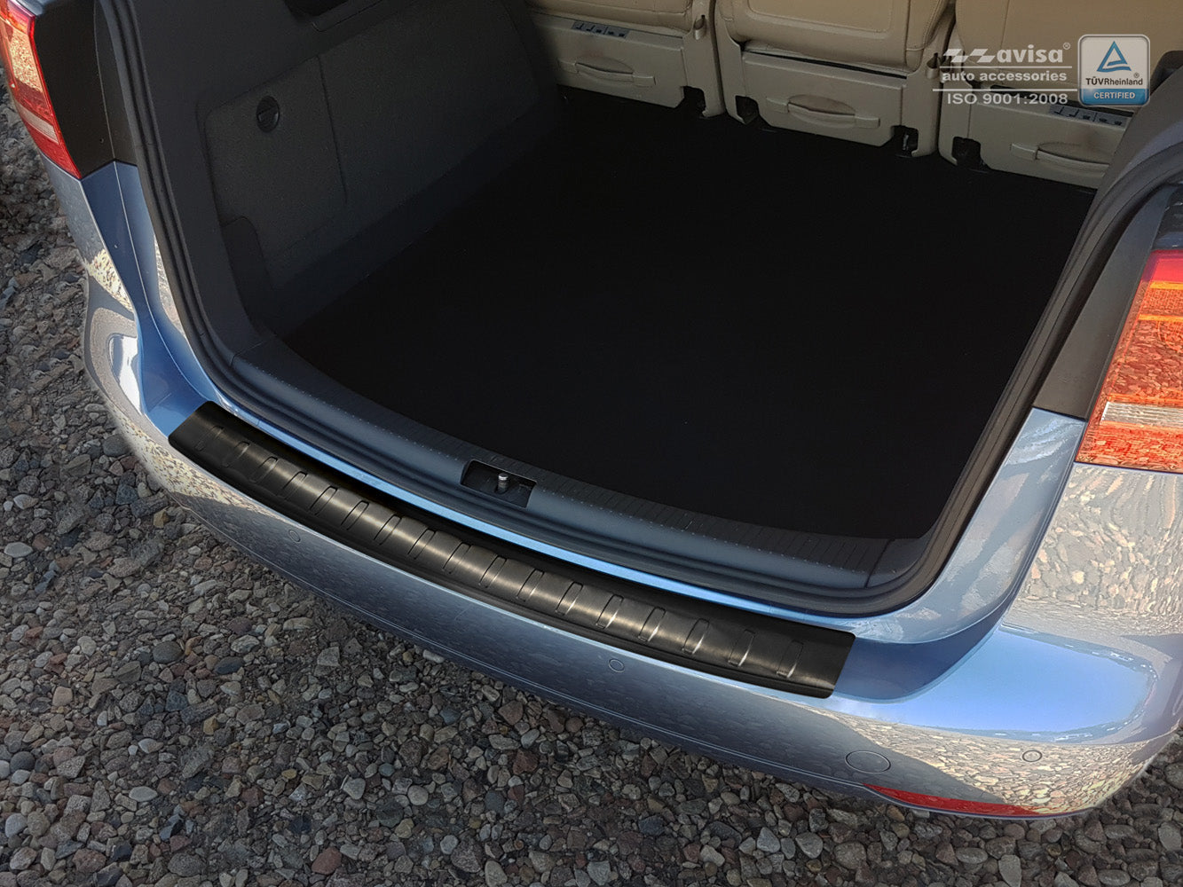 protector de parachoques trasero VW TOURAN negro